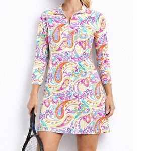 IBKUL Tennis Dress SPF Sun Long Sleeve Athletic Golf Pickle Ball Johanna
